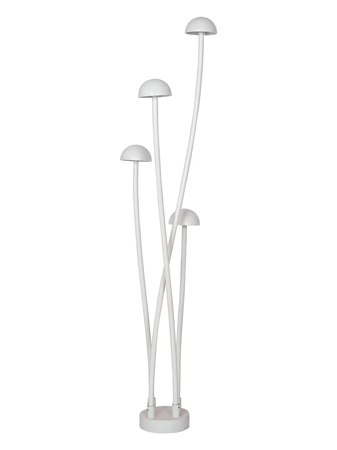Enoki Modern LED Mushroom Bollard Lights | Off-White Garden Post Lamps