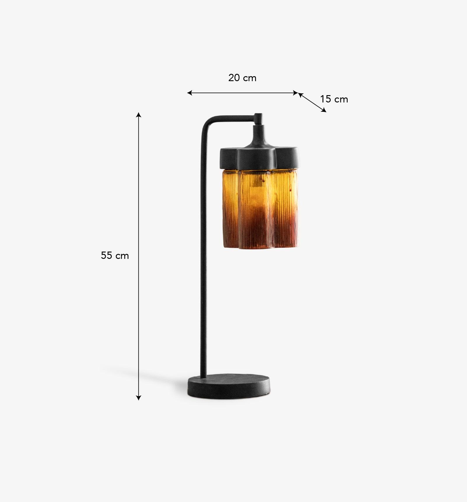 Furrow Study Table Lamp 3 | Mild Steel and Glass