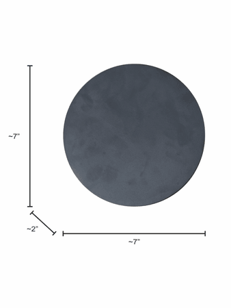 Modern Round Eclipse Grey Aluminium 12W LED Outdoor Wall Lamp Light