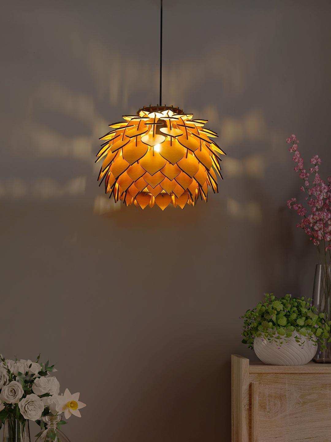 Pine Cone Laser Cut Hanging Ceiling Light Lamp