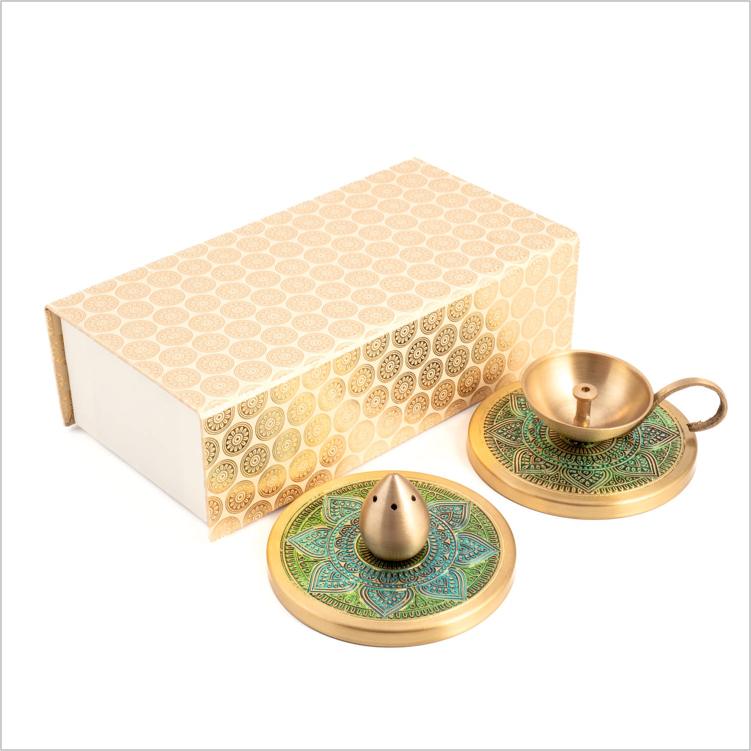 Gift Box : Puri Diya + Incense Holder