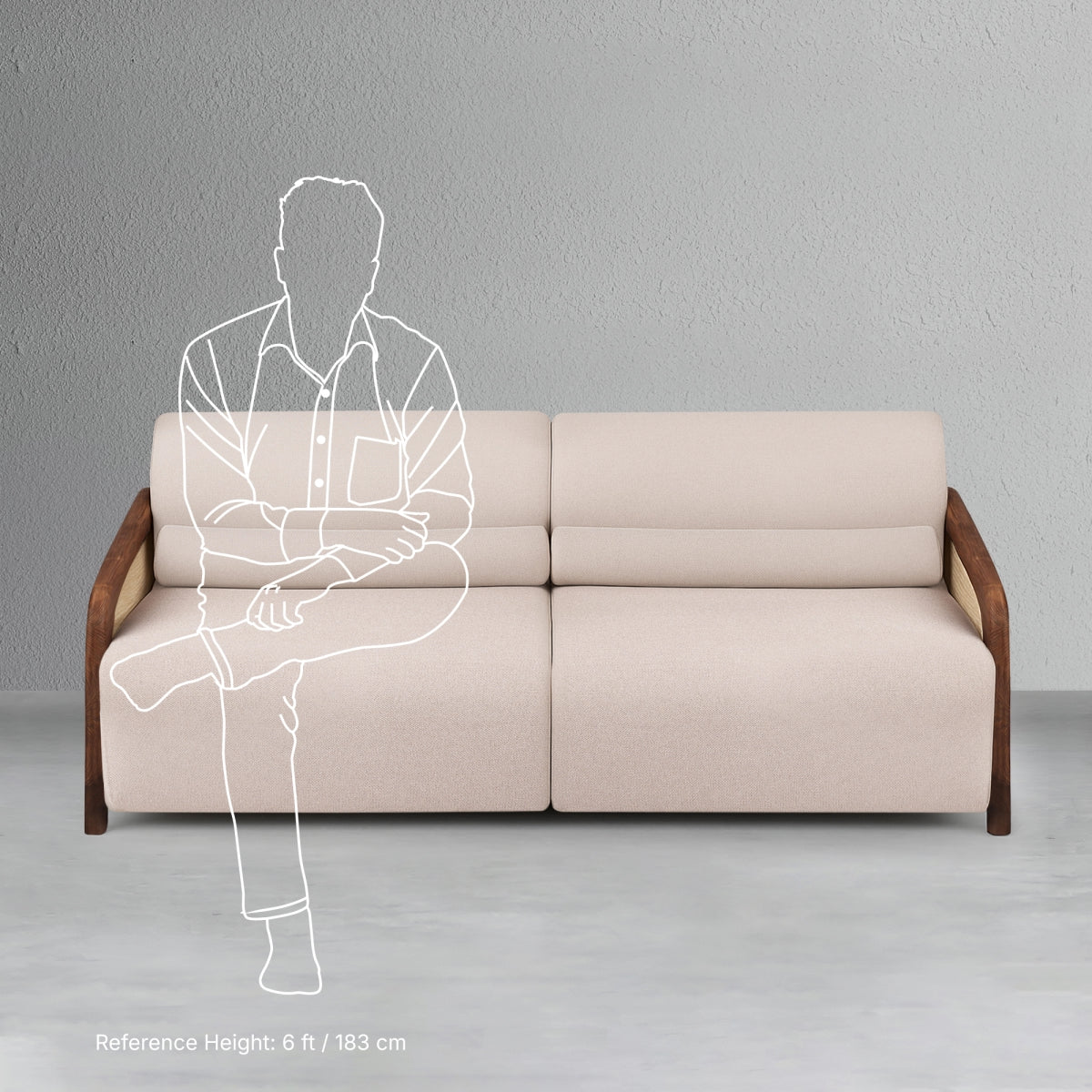 Lumbar 3-Seater Sofa