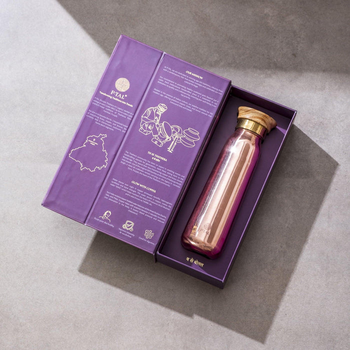 Copper Water Bottle in a Gift Box