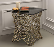 Organic Mesh Sofa Side Table for Living Room | Designer Tea Table | Decorative End Table