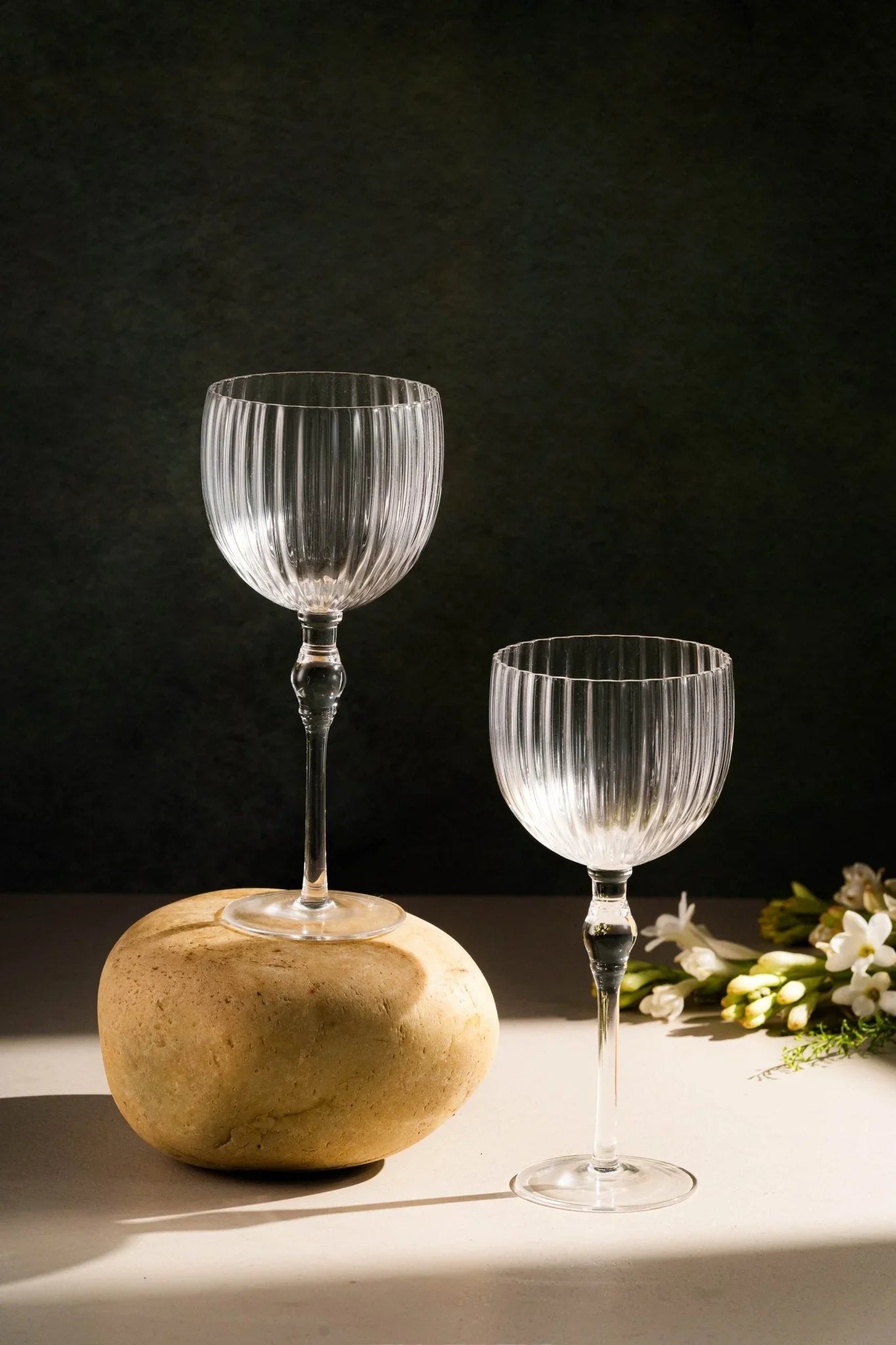 Golden Rim Elite Glasses - Premium Clear Glass Set of 6