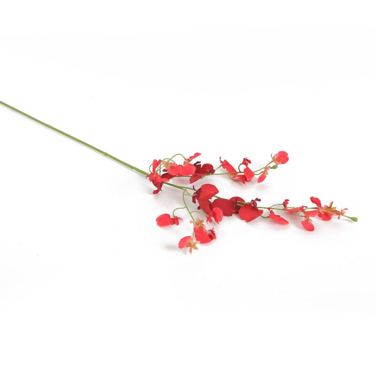 Vibrant Red Orchid Flowers | Artificial Flower for Vase - 1Pc
