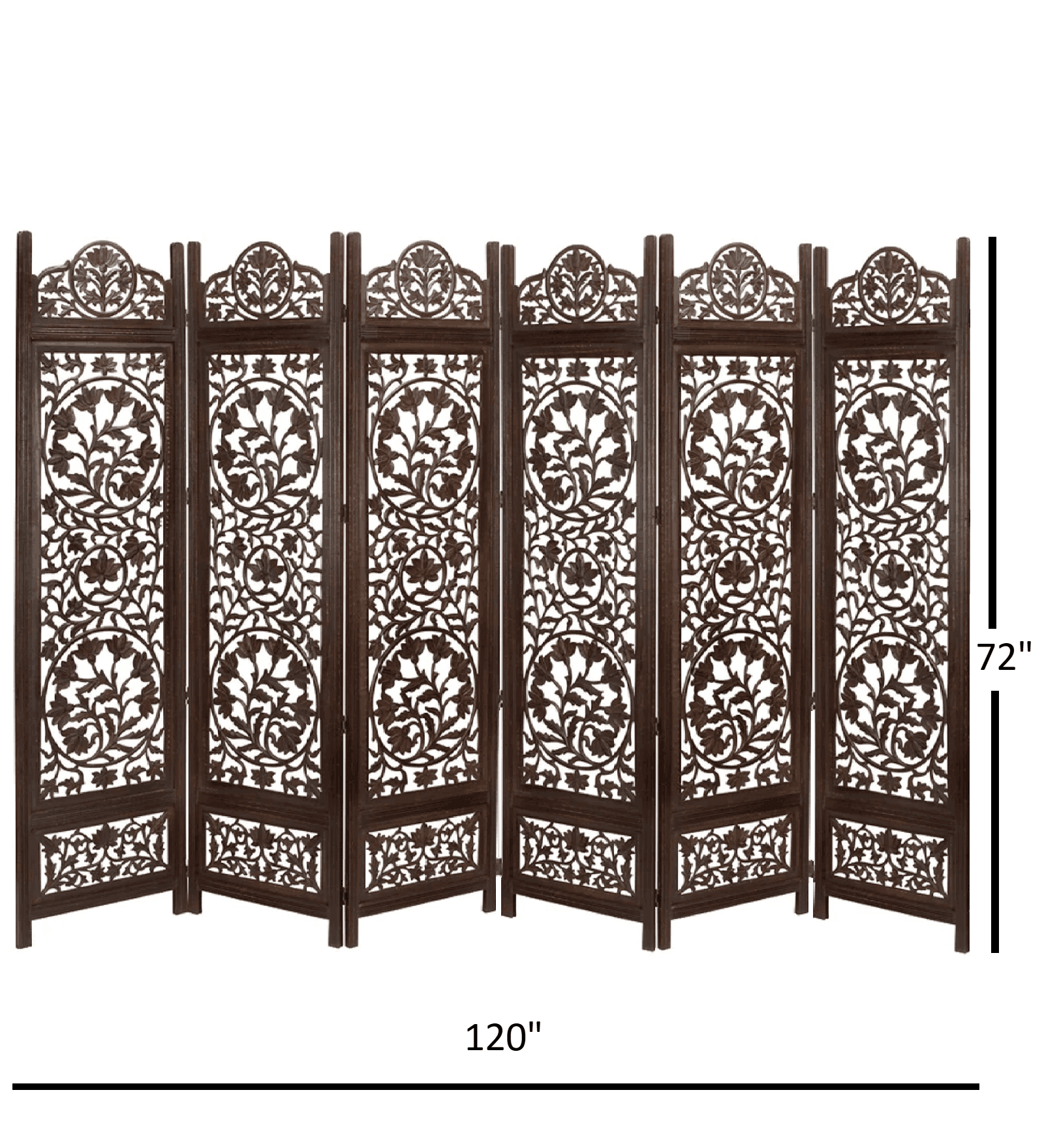 MDF Jali Folding Partition with Mango Wood Frame Design