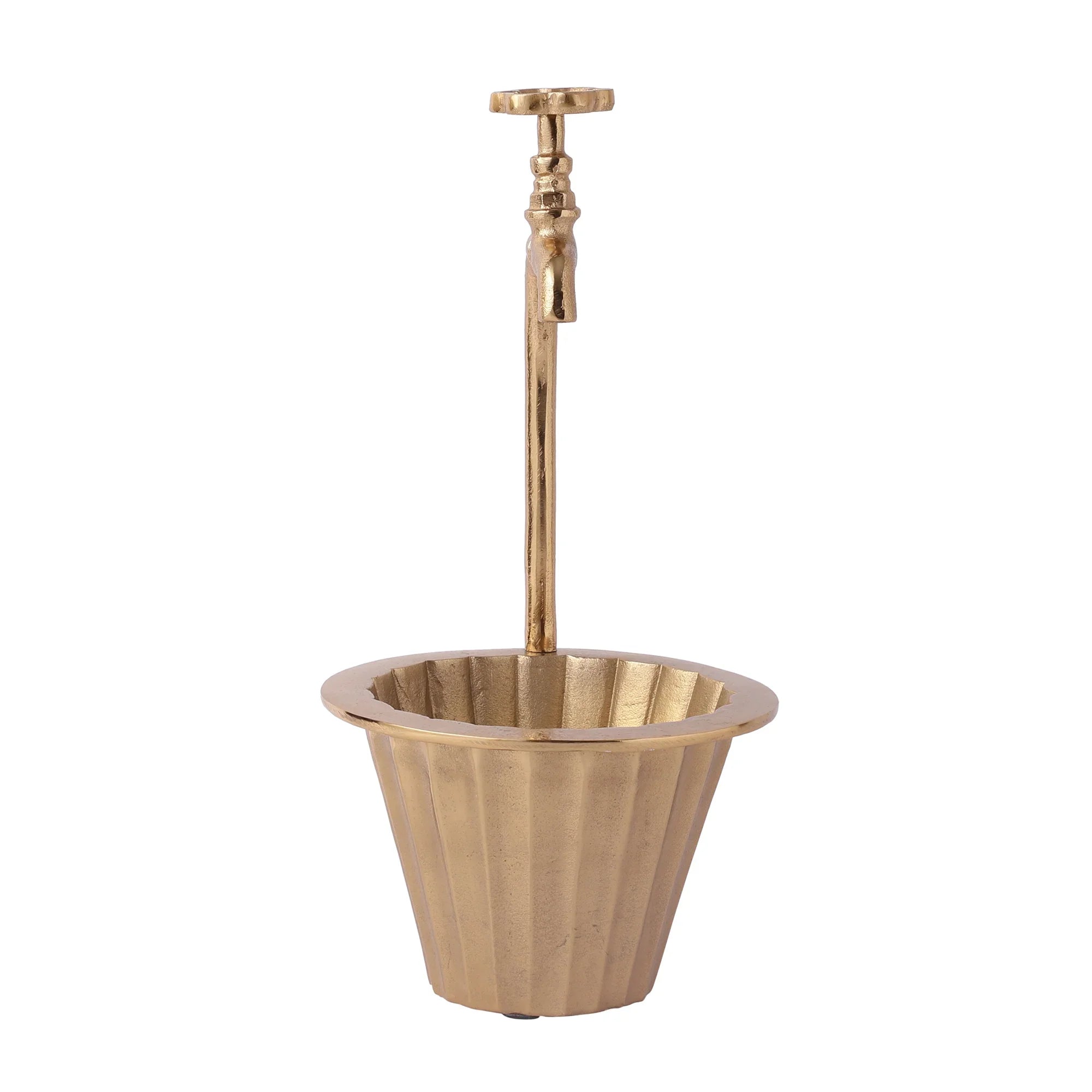 Luxurious Aluminium Nal Indoor Planter | Decorative Pot With Tap For Kitchen & Living Room Decor