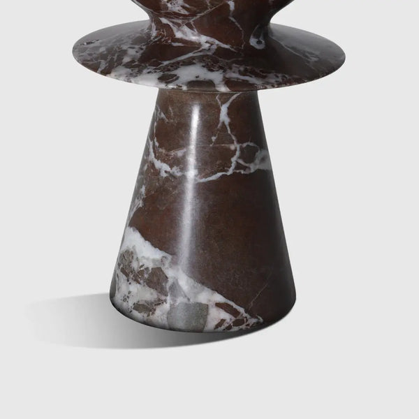 Geometric Marble Sculpture - Wine