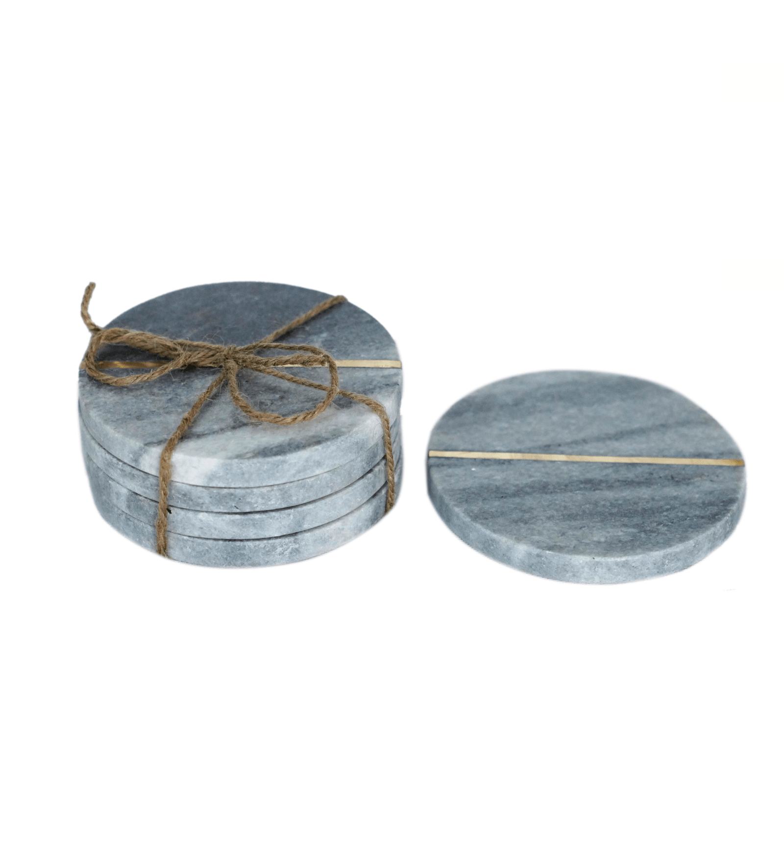 Marble Tea/Coffee/Cocktail Coaster Set of 4 pcs, Table Decorative Cocktail Coaster (Round) Heat-Resistant Coasters for Hot & Cold Beverages