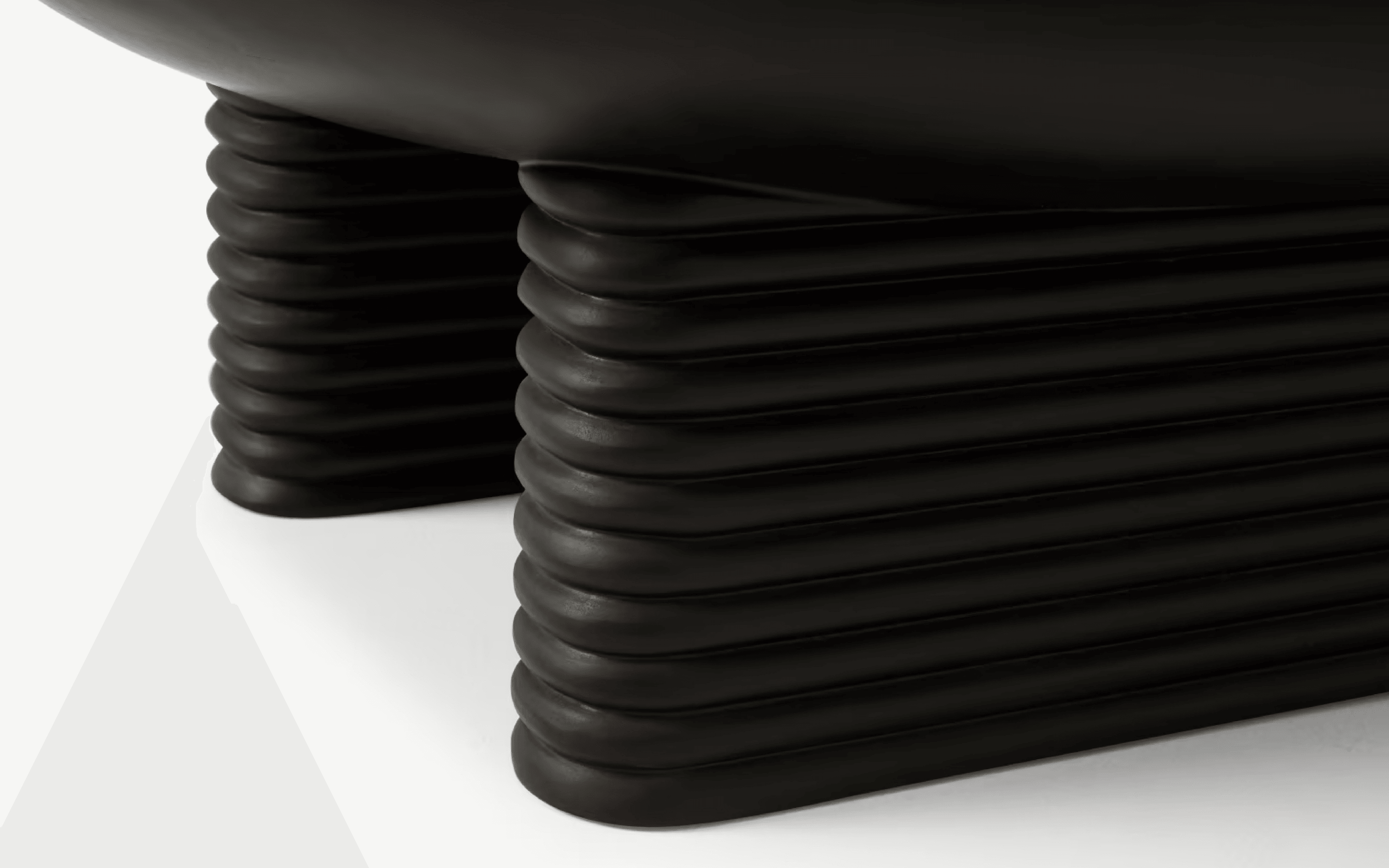 Ribbed Designer Coffee Table | Wooden Center Table for Living Room | Mango Wood Tea Table