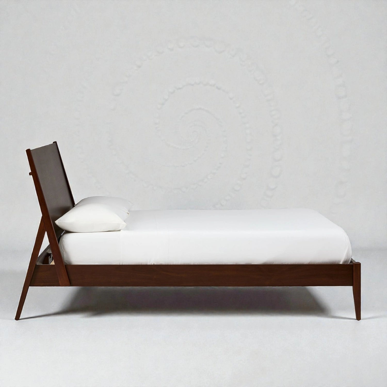 Bright Solid Teak Wood And Fabric Upholstery