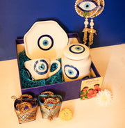 Nazar Suraksha Evil Eye Breakfast Set | Cup & Plate Diwali Gift Box