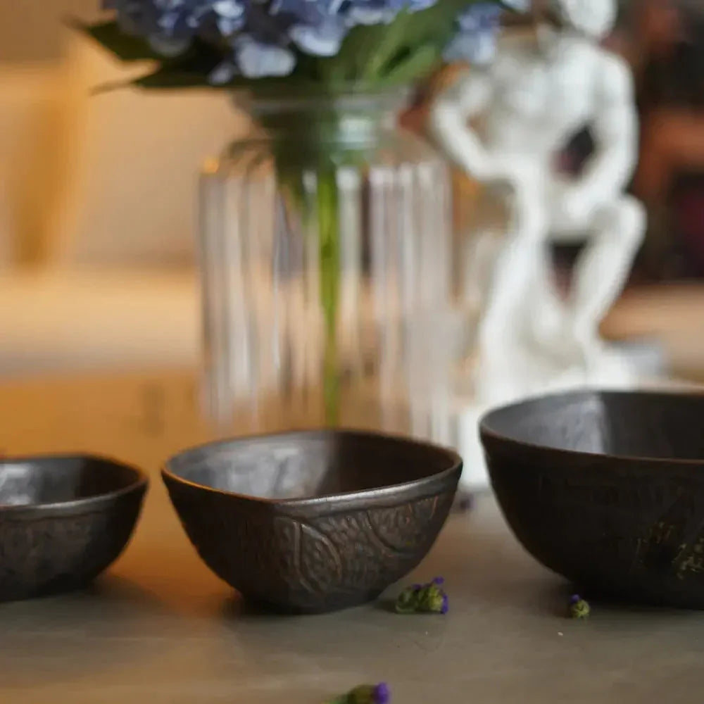 Midnight Black Bowls | Set of 3