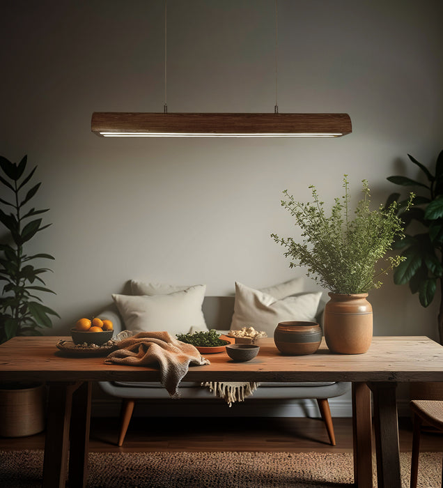 Alba Brown Wooden Led Hanging Lamp for Home Decor | Pendant Lights