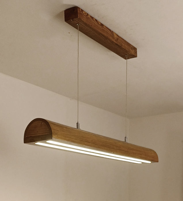 Alba Brown Wooden Led Hanging Lamp for Home Decor | Pendant Lights