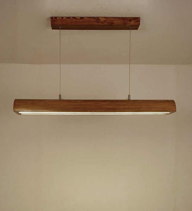 Alba Brown Wooden Led Hanging Lamp for Home Decor | Pendant Lights