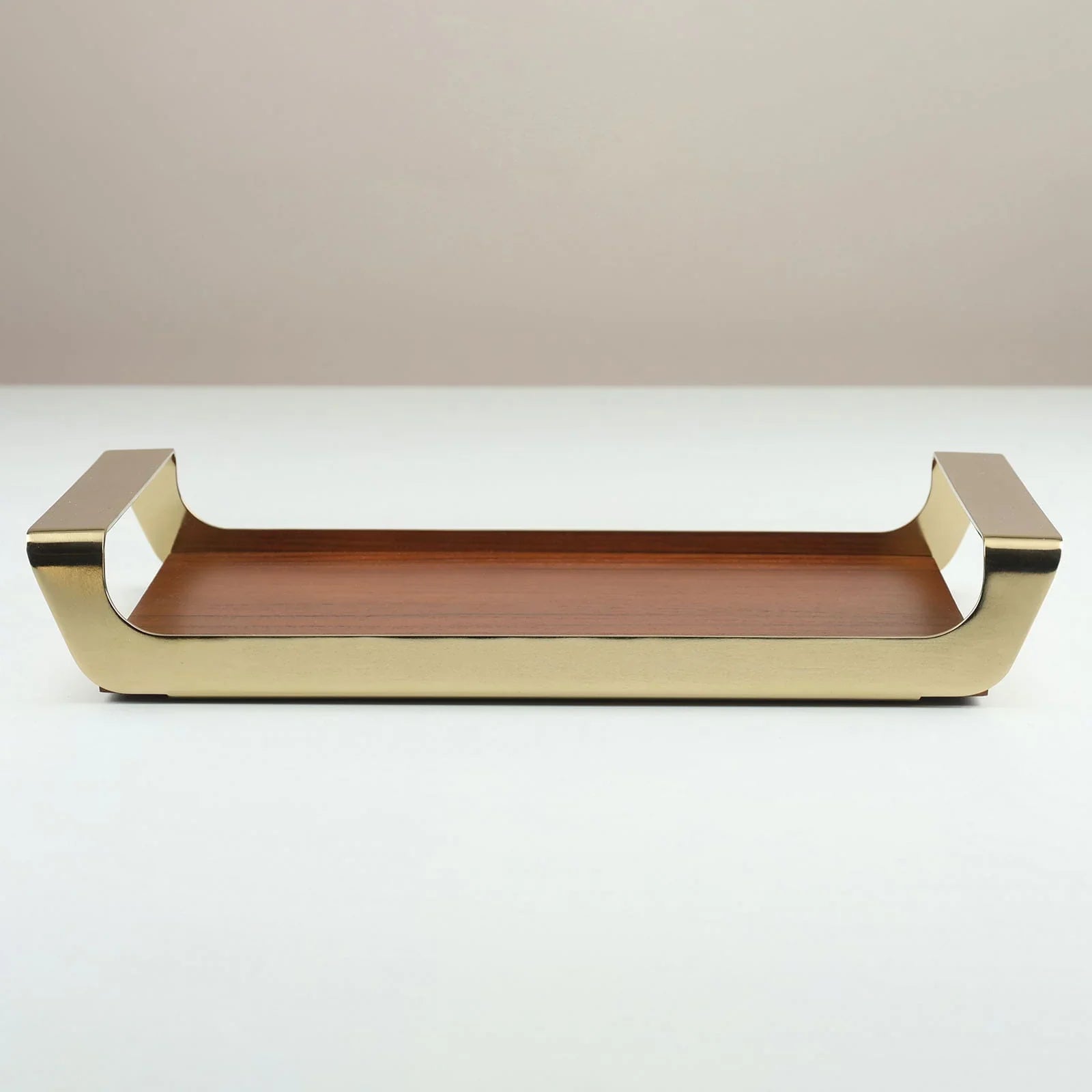 Selva Tray | Gold And Walnut