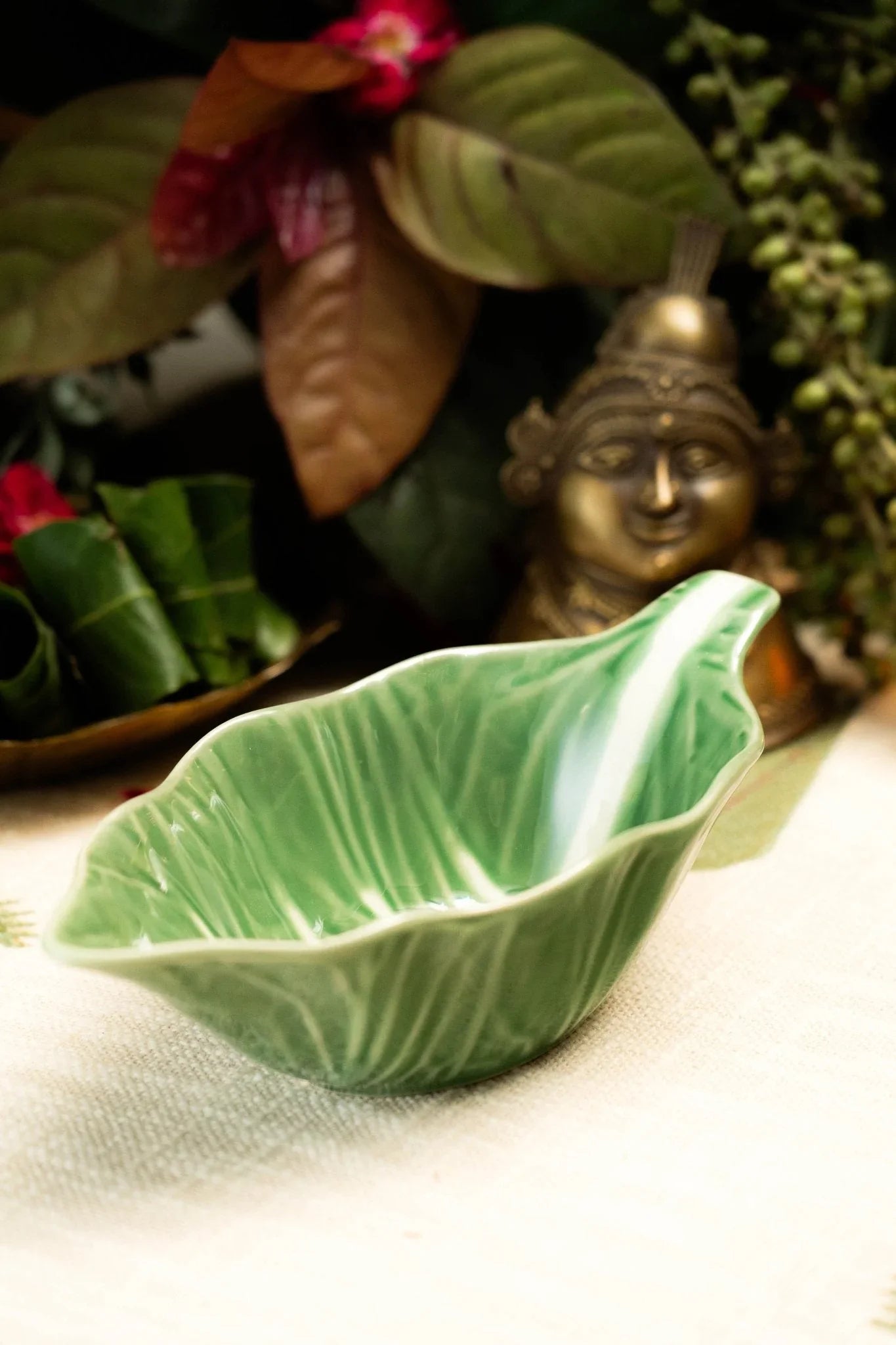 Parna Leaf Shaped Serving Bowl