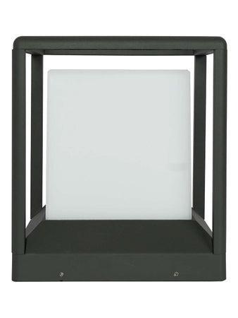 Square Charcoal Black Finish Outdoor Gate Post Lamp Light
