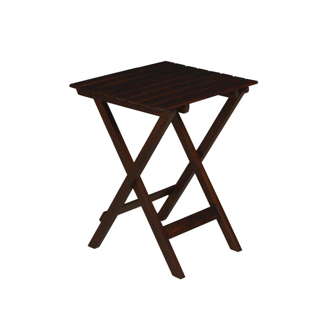Latt Folding Table | Sheesham Wood Portable Side Table | Patio Table