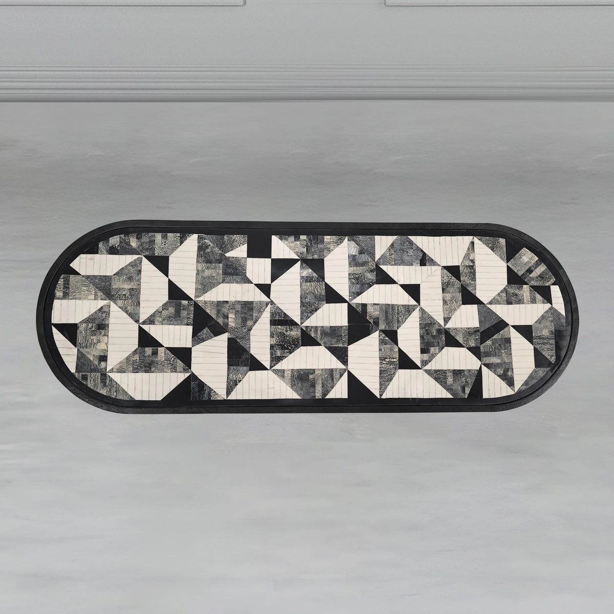 Ebony Geo Inlay Console
