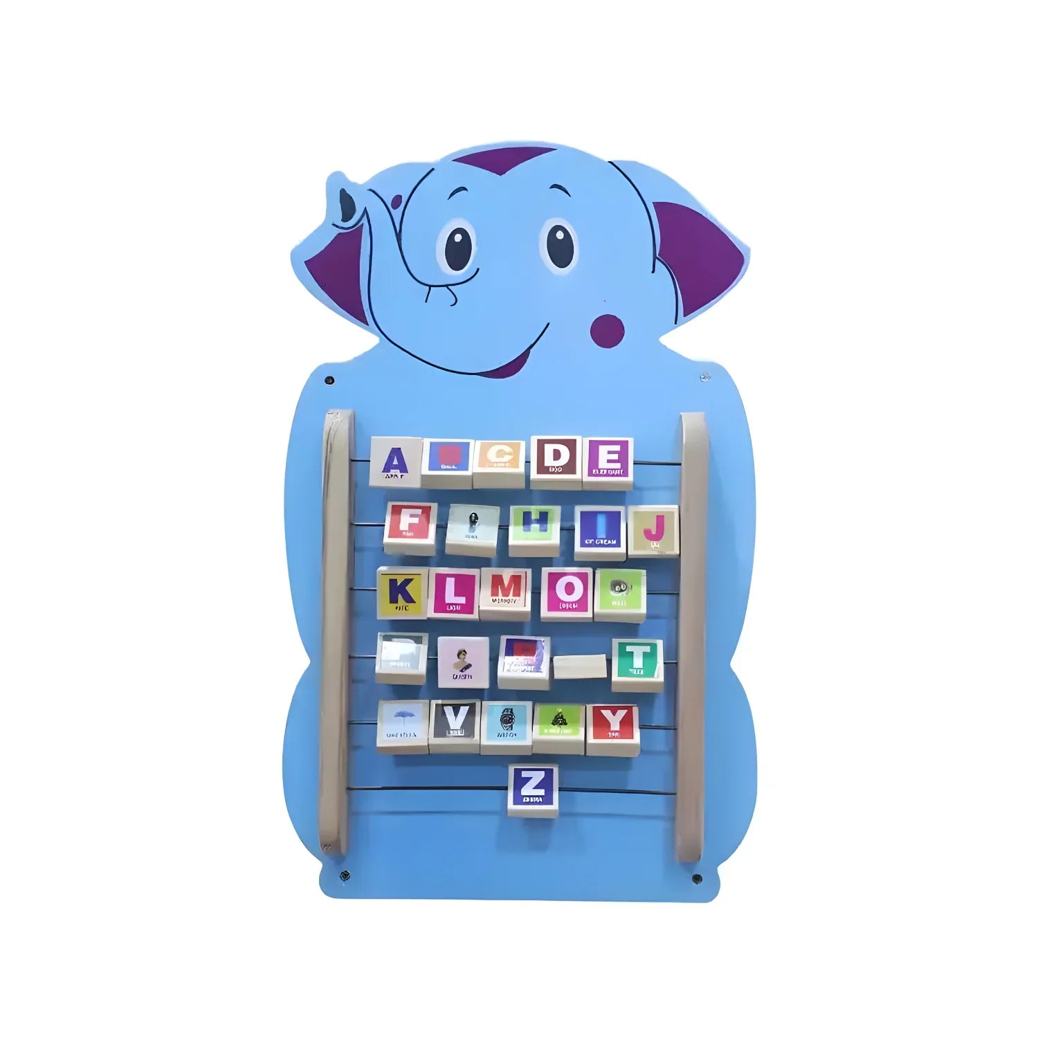 Elegant Wall Mounted Blue Elephant Wall Toy for Kids, Perfect for Homes, Schools, and Playrooms