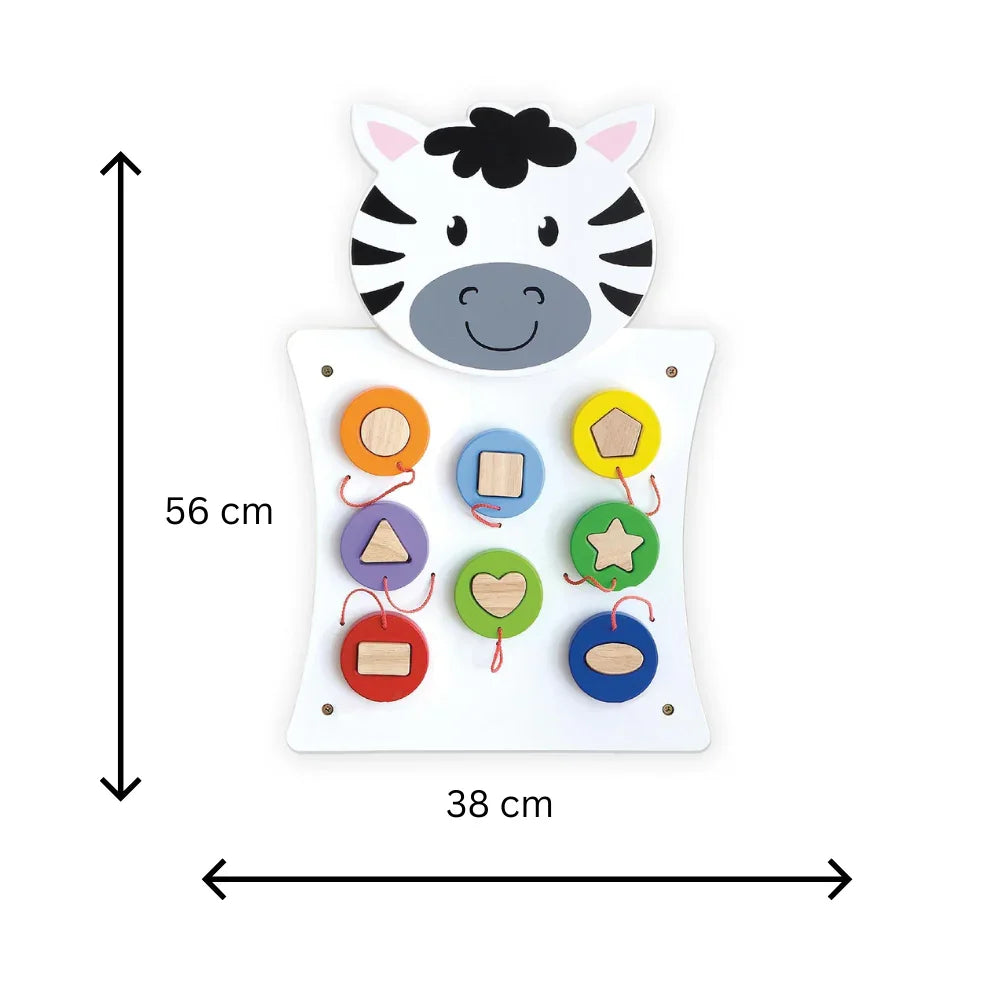 Spark & Wow Zebra Play Board and Activity Centre Wall Mounted Toy