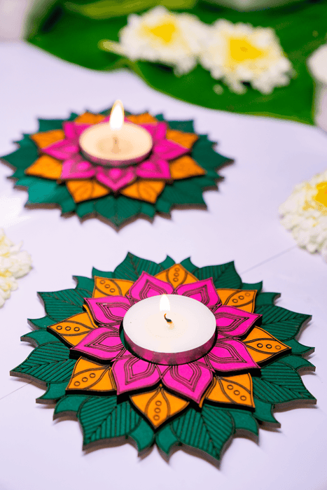 Dahlia Tealight Holders for Home  Decor | Decorative Tealight Candles