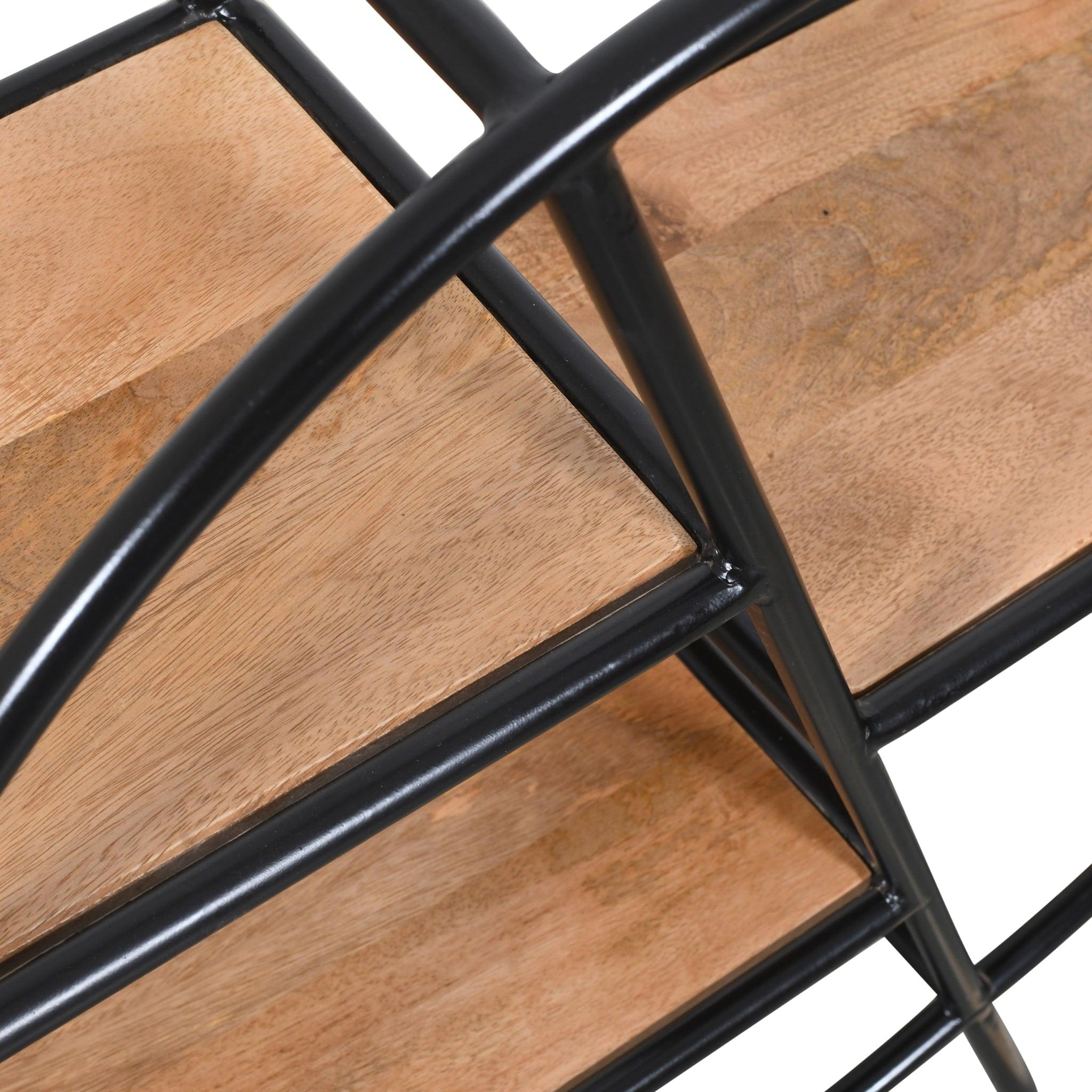 Modern Circular Bookshelf | Premium Mango Wood Display Shelf