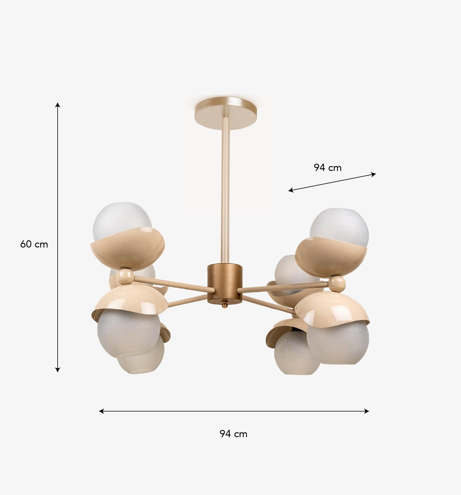 Asher Chandelier | Metal, Wood and Glass