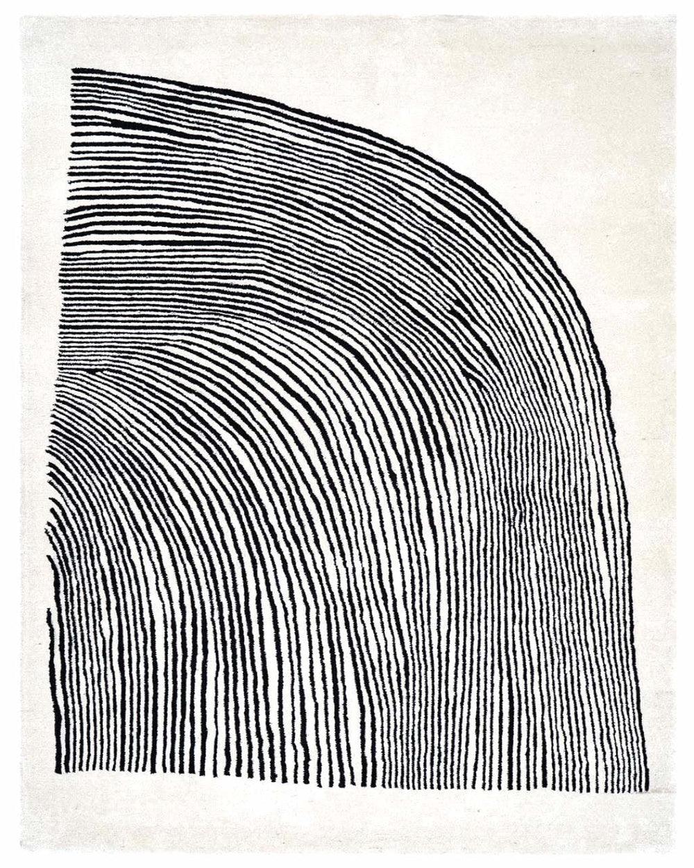 Monochrome Handwoven Luxury Rug – 100% Wool