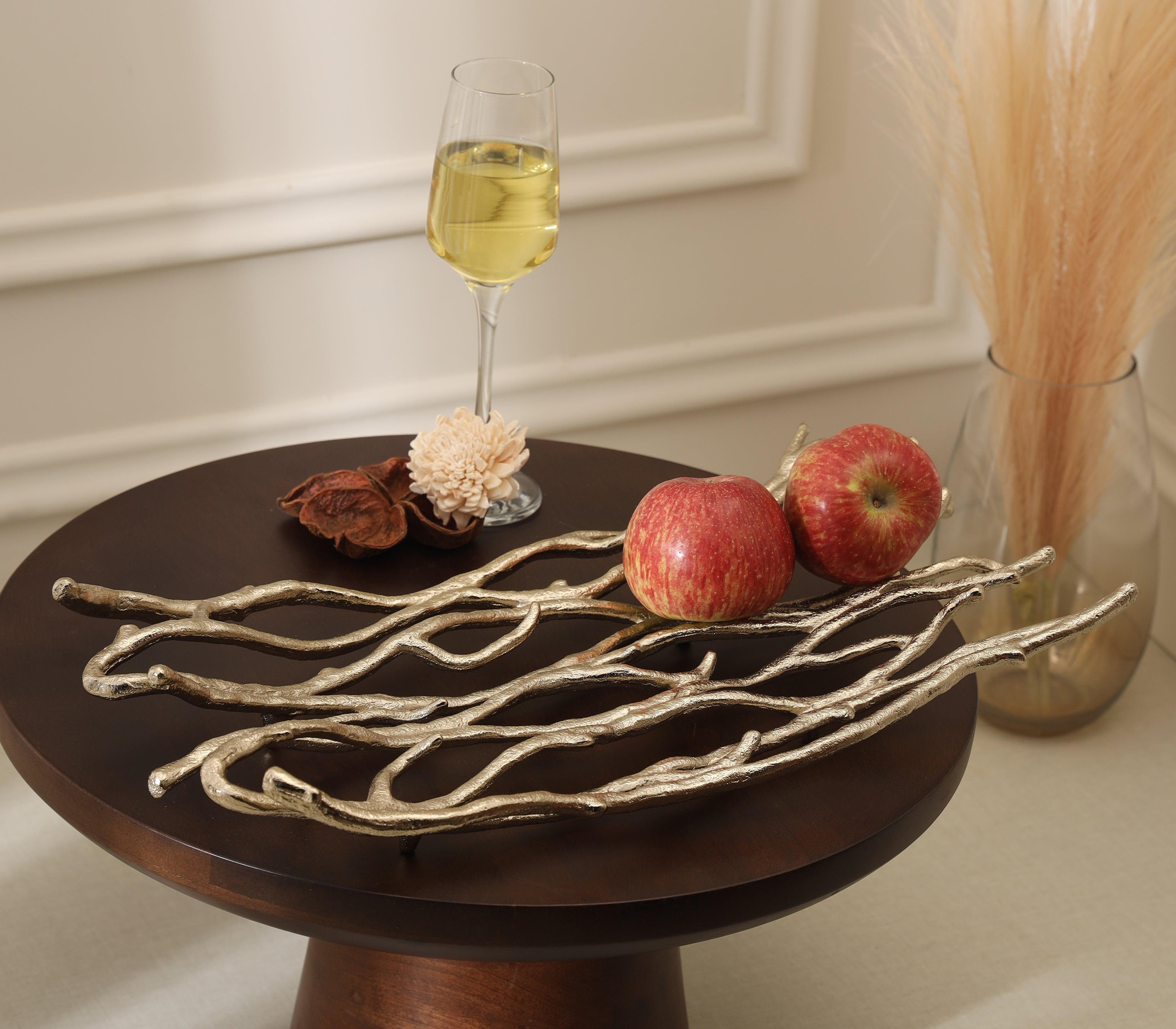 Twiggy Platter | Gold Finished