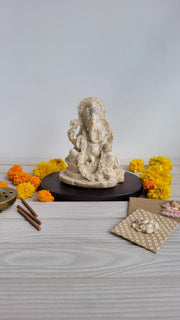 Regal Ivory Ganesha Statue
