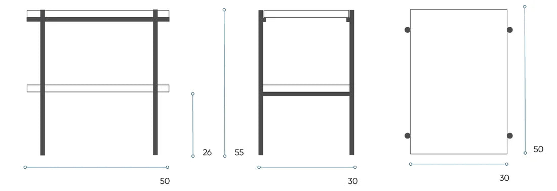 Ethan Mango Wood Side Table for Living Room | Modern Wooden End Table