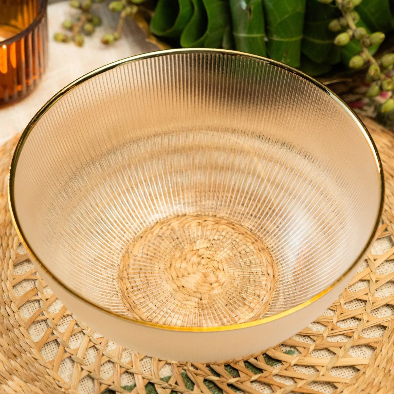 Genda Saaj Glass Serving Bowl
