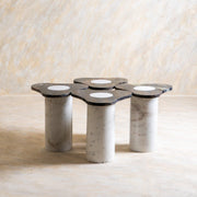 Poppy Nesting Side Table Set of 4 | Marble Accent Tables for Living Room | Nest of Tables