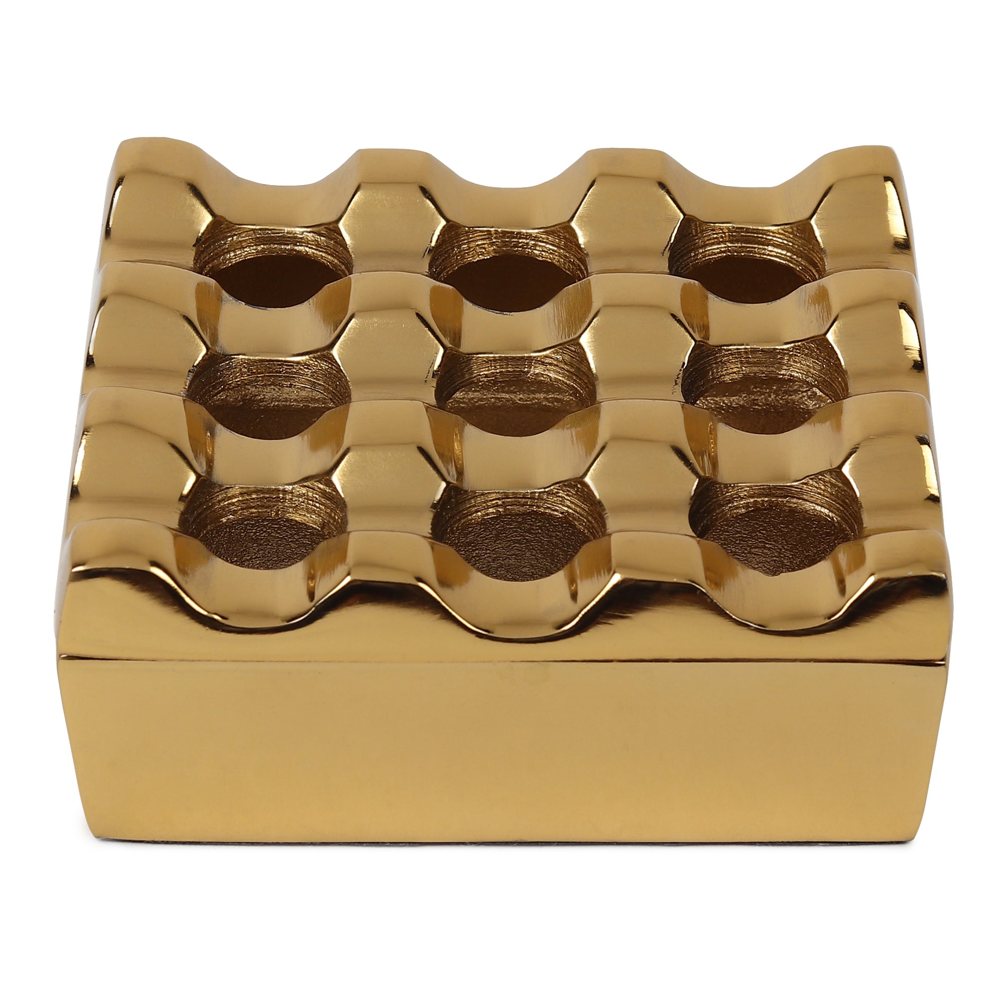 Alaric’s Gold Ashtray – Luxury Aluminium Ashtray in Gold Finish for Modern Home & Table Décor