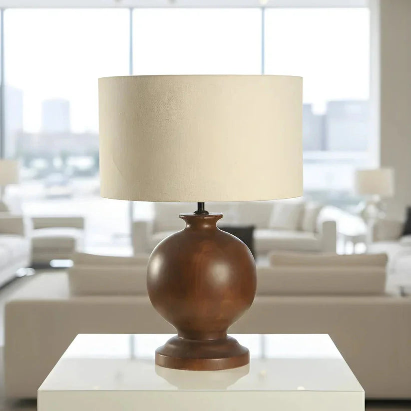 Sierra Handcrafted Mango Wood Table Lamp