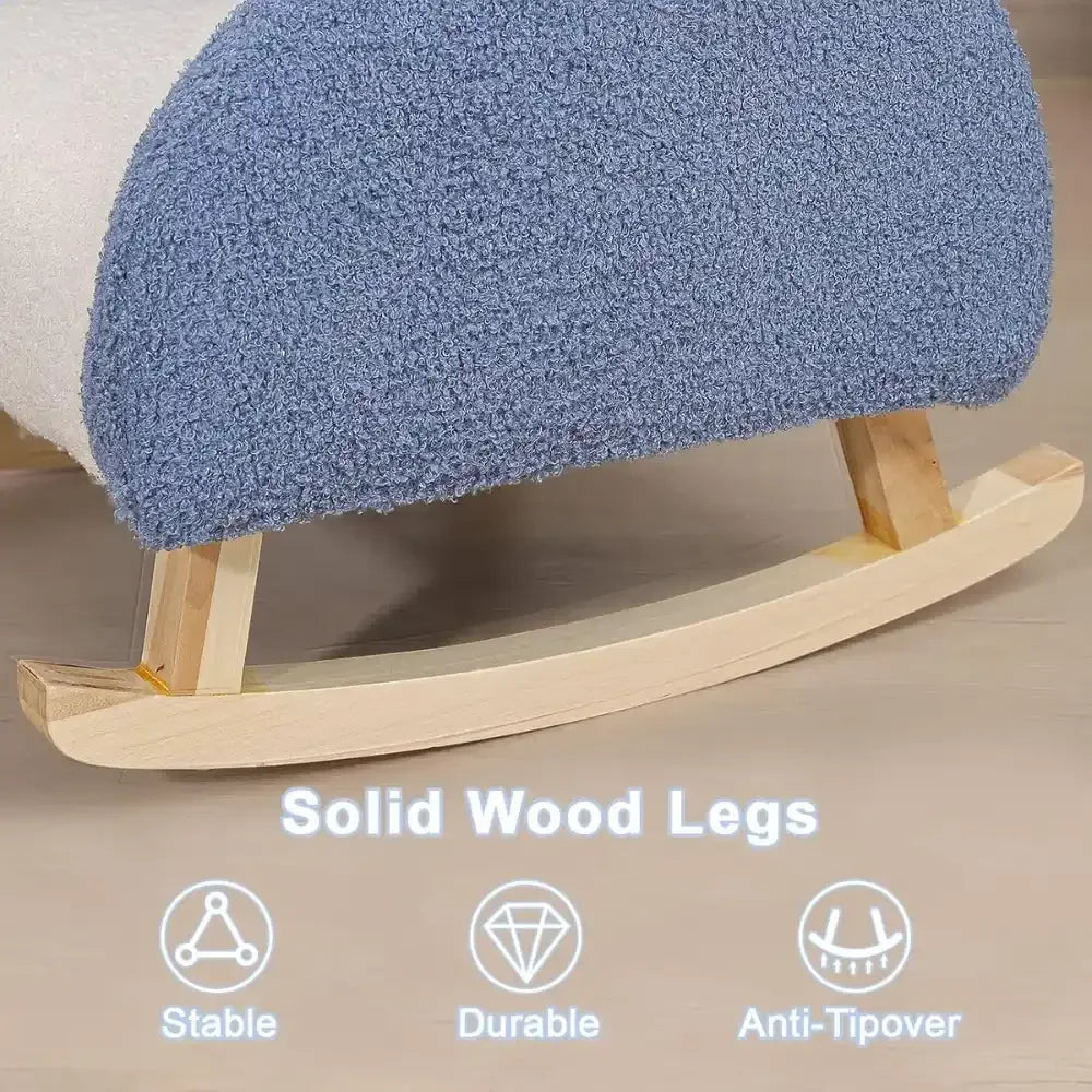 Fleece Toddler Wooden Chair, Kids Rocking Chair
