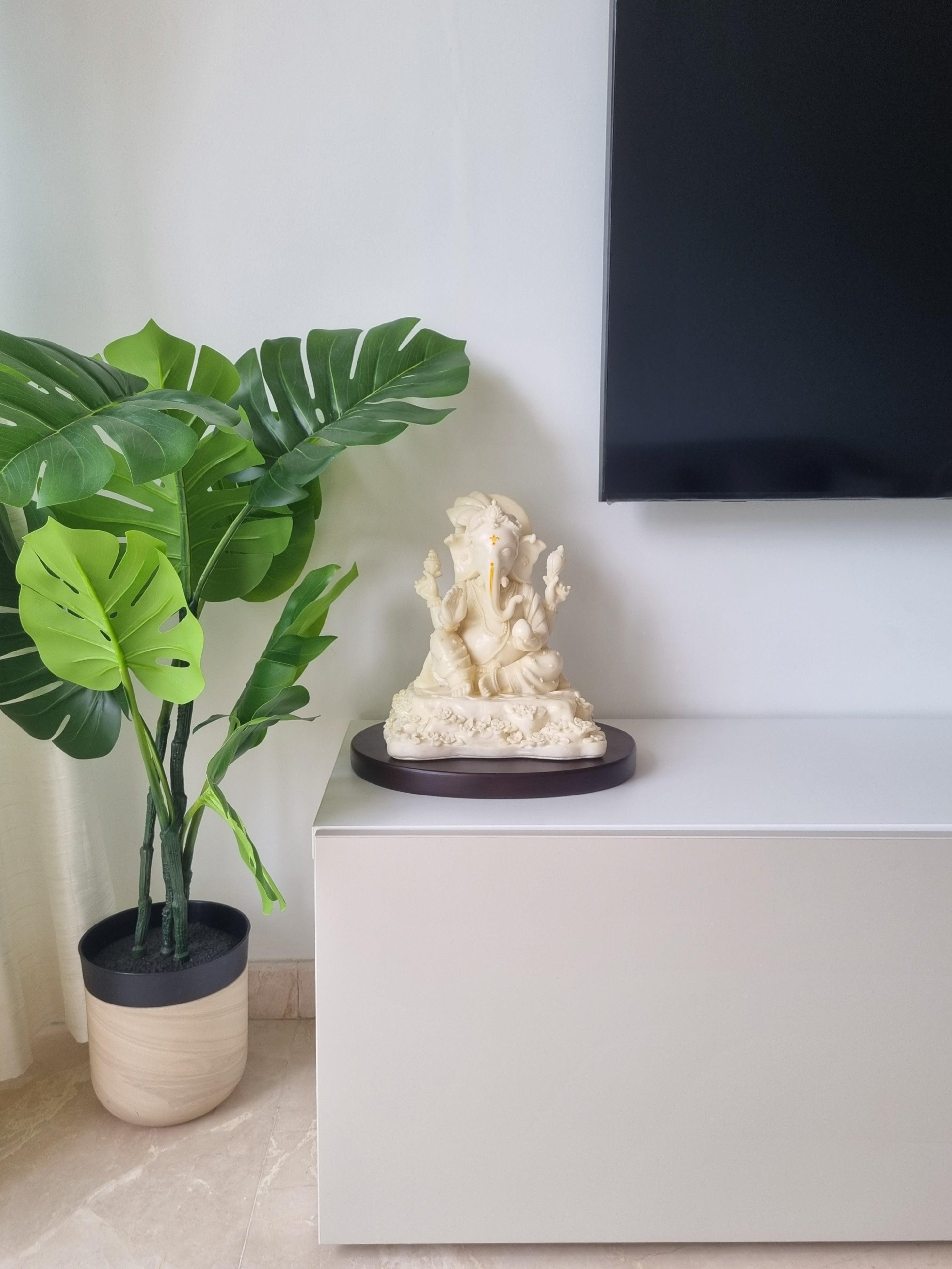 Majestic Ivory Ganesh Figurine