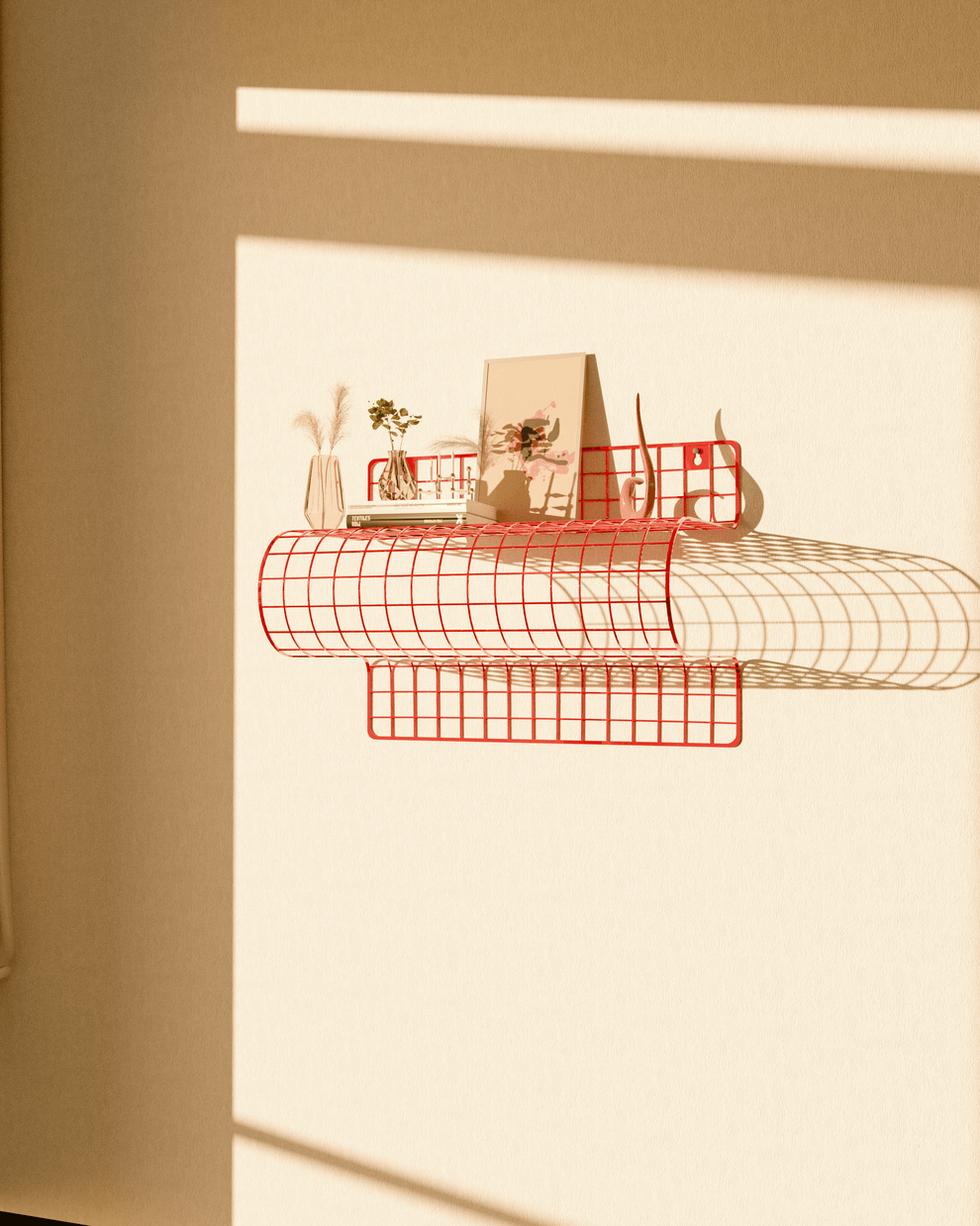 Mesh Wall Shelf | Multipurpose MS Wire Wall Organiser | Modern Storage Solution