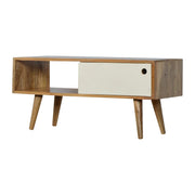 Hand-Painted Wooden Media Unit | Solid Mango Wood TV Console for Modern Homes | TV Unit