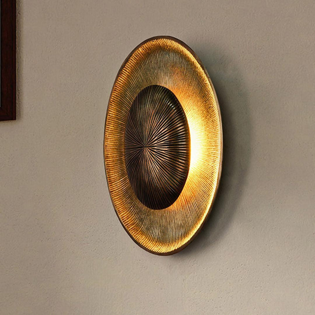 Copper Antique Oval LED Wall Light Lamp
