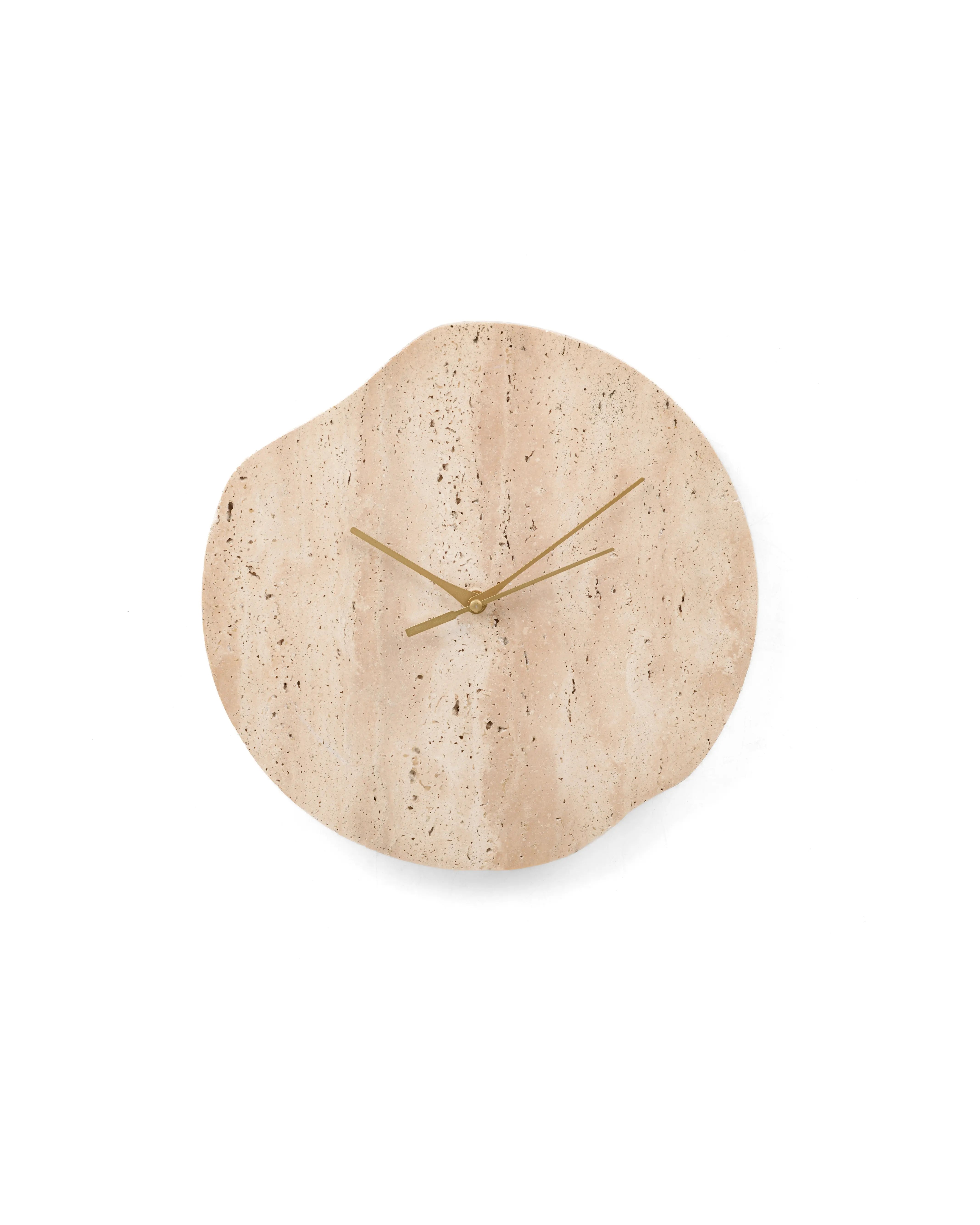 Tilt - Travertine Wall Clock
