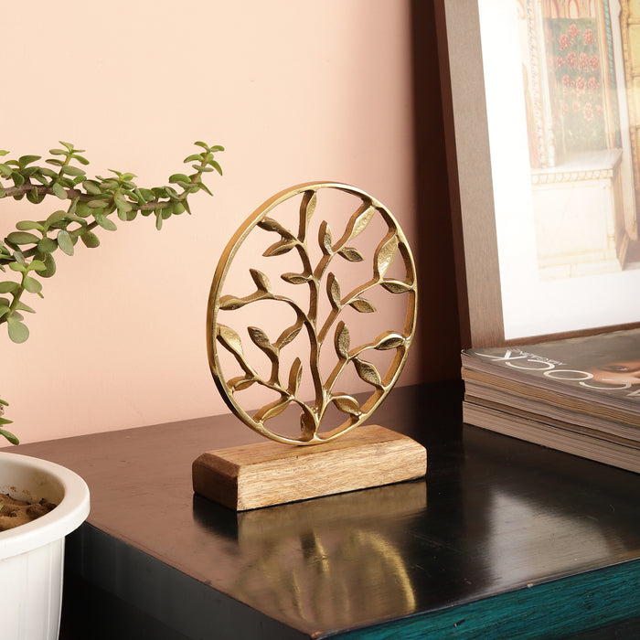 Leaves Decor Showpiece - Gold