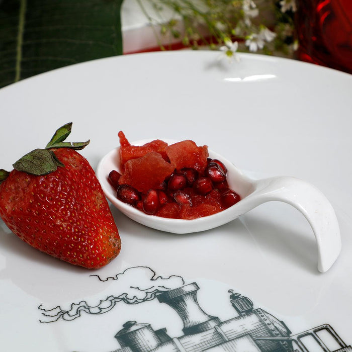 Elvis Dessert Spoon Large White