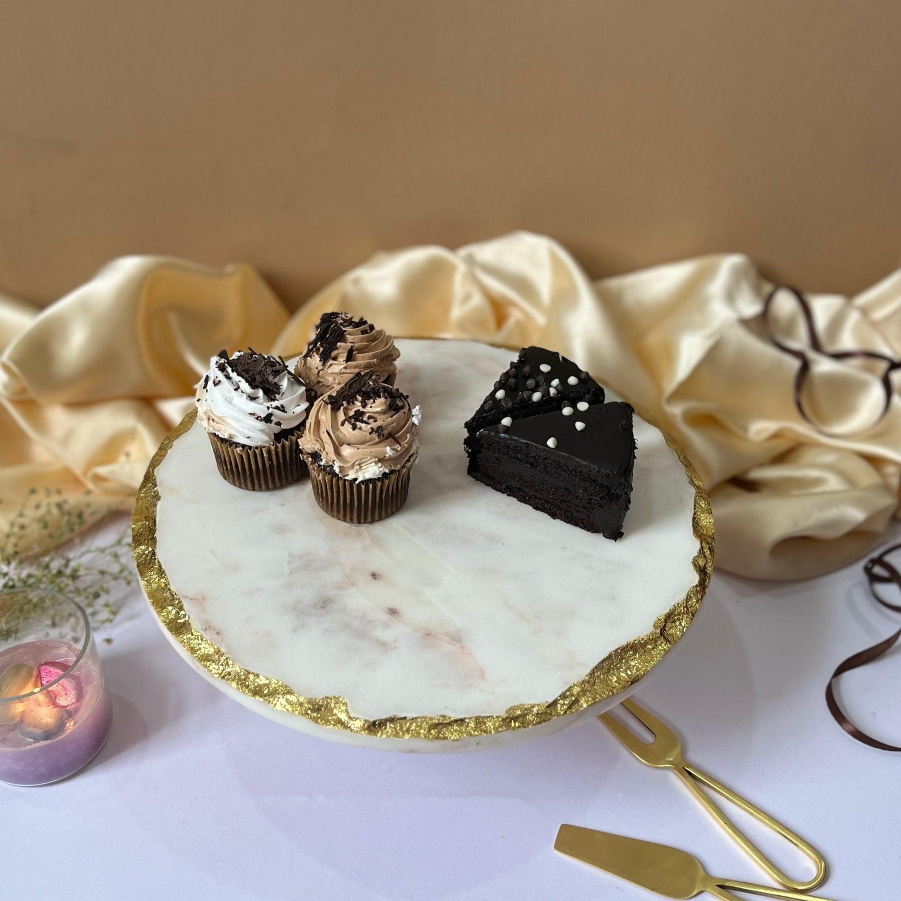 White Marble Cake Stand |  Luxurious Dessert Display Stand