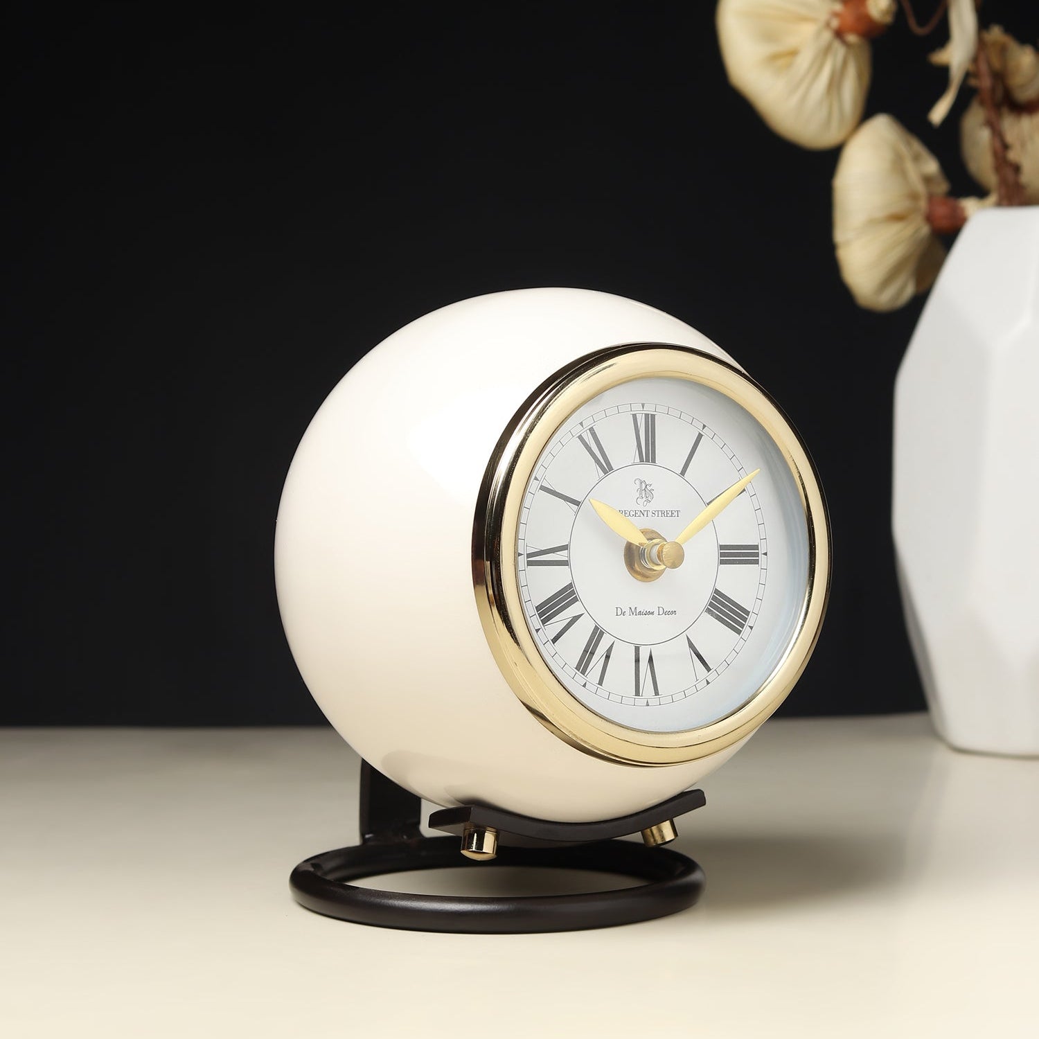 Spheron Desk Clock | Modern Table Clock for Home Décor, Office Desk & Bookshelf Styling