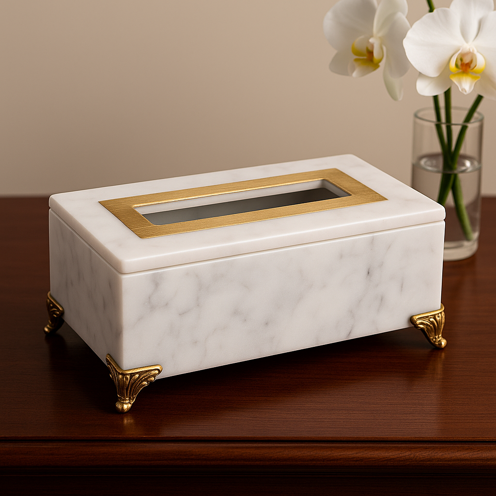 Marbella – Luxe Marble Tissue Box